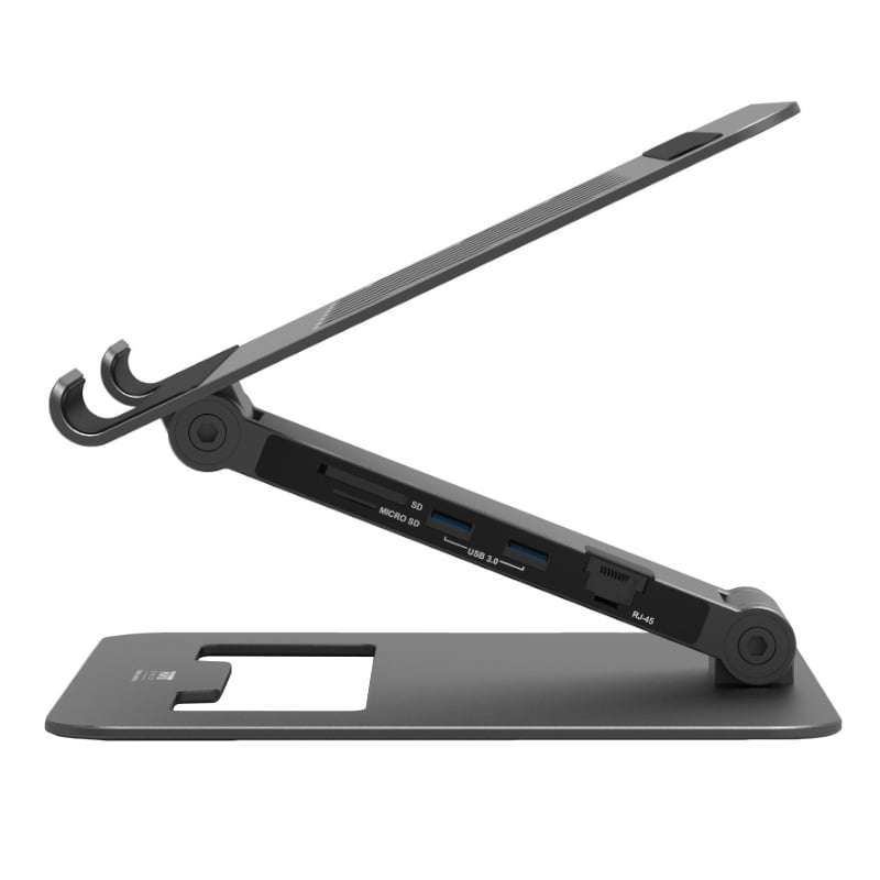 Port Connect Adjustable Stand + Dock Type-C to 1 x RJ45|2 x USB3.1 Gen1|2 x HDMI 4k@60Hz|1 x Typ...