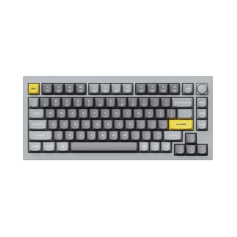 Keychron Q1 75% Red G Pro Switches Aluminium RGB Wired Keyboard - Grey