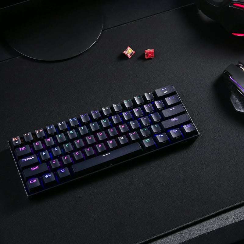 REDRAGON DRACONIC PRO Mechanical 61 Key|Bluetooth 5.0|RGB 9 Colour Modes|Rechargable Battery|Type...