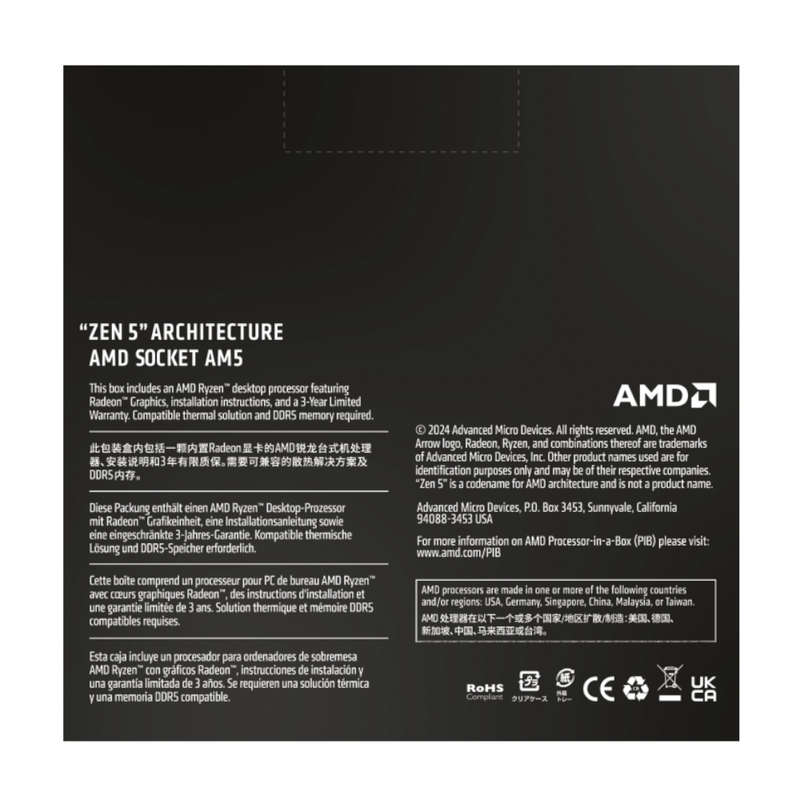 AMD RYZEN 5 9600X 6-Core 3.9GHz AM5 CPU
