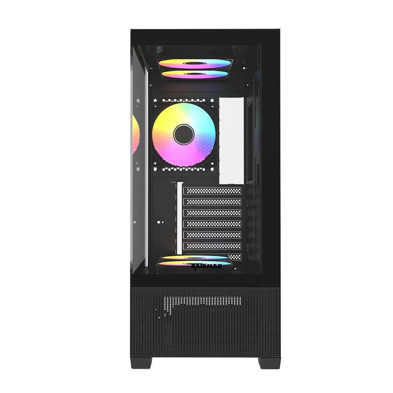 Raidmax I802 AIR E-ATX |ATX | Micro-ATX | Mini-ITX RGB Mid-Tower Gaming Chassis - Black