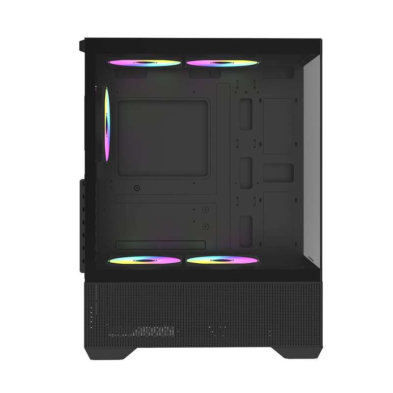 Raidmax I802 AIR E-ATX |ATX | Micro-ATX | Mini-ITX RGB Mid-Tower Gaming Chassis - Black