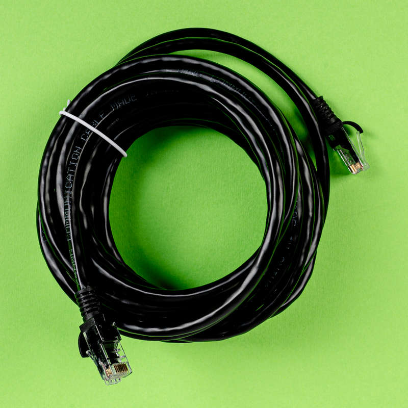 Gizzu Cat6 UTP Fly Lead Ethernet Network Cable 5m  Black