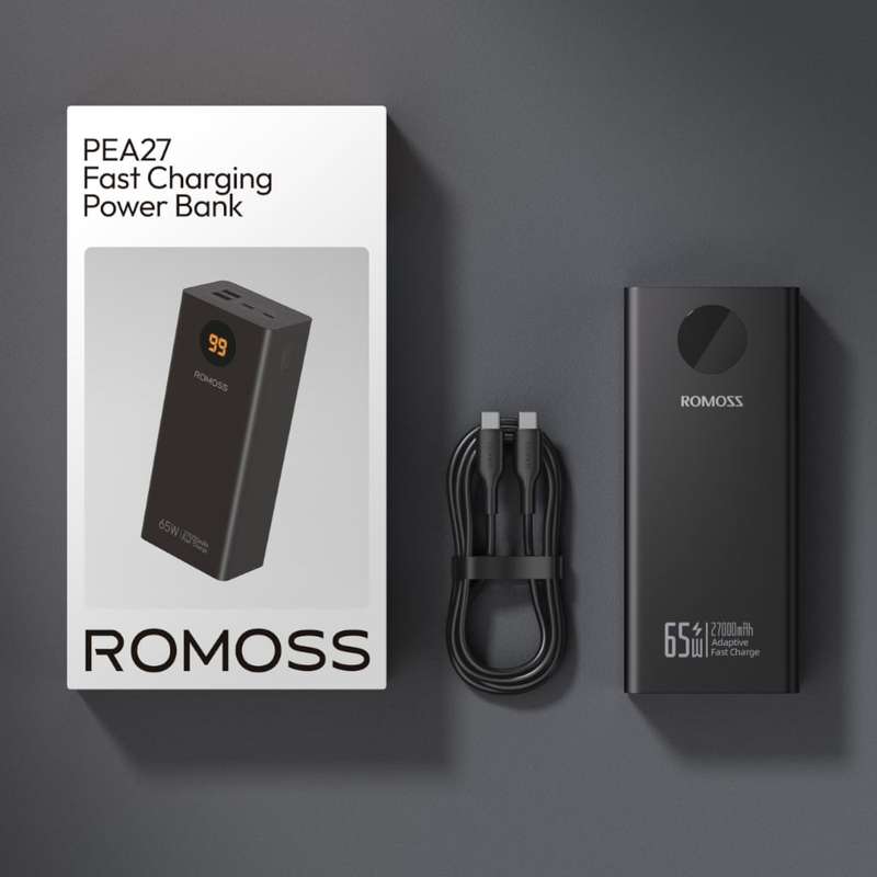 ROMOSS PWR BNK ZEUS 27000MAH 65W BK