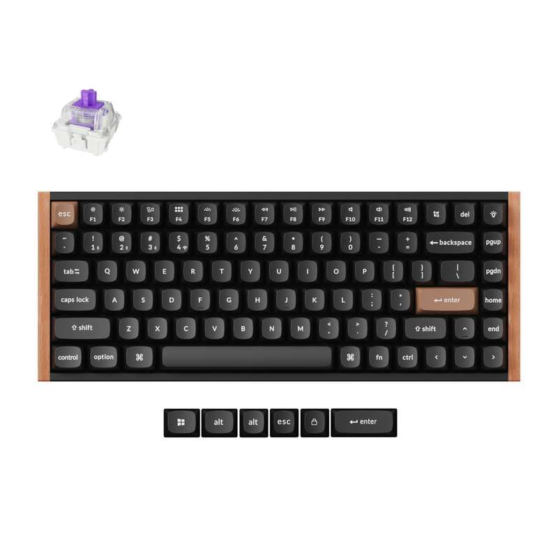 Keychron K2 He Wireless Special Edition Magnetic Custom Keyboard Nebula Switch  Black