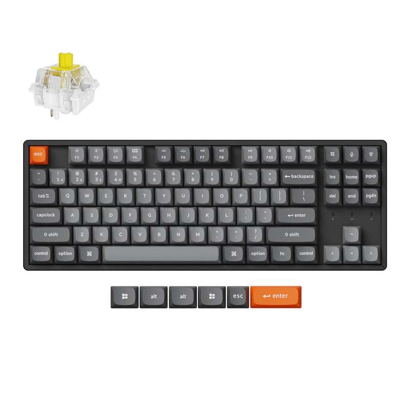 Keychron K8 Max Qmk Wireless Custom Mechanical Keyboard Banana Switches
