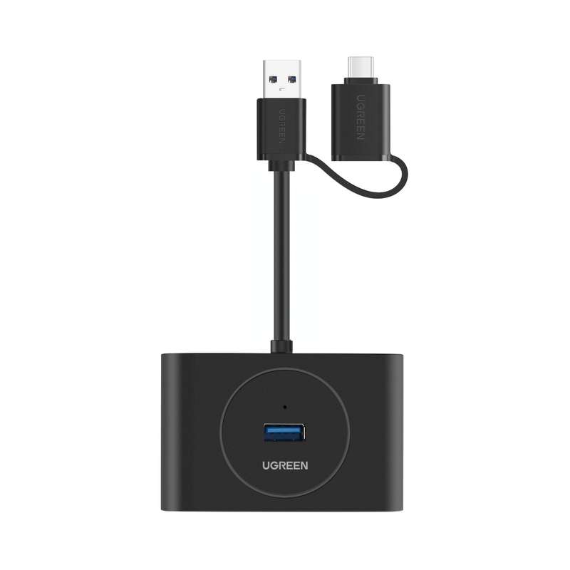 Ugreen 4-Port Usb 3.0 Hub With Micro Usb 5Gbps Data Transfer - 0.5M