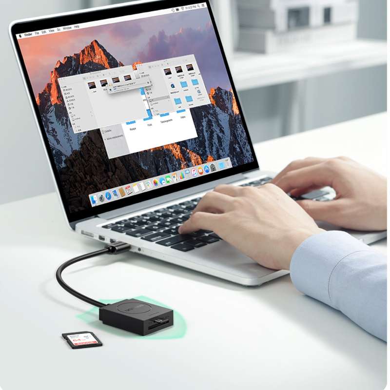 Ugreen Usb 3.0 Dual Slot Card Reader For Sd Tf Cards  5Gbps Data Transfer