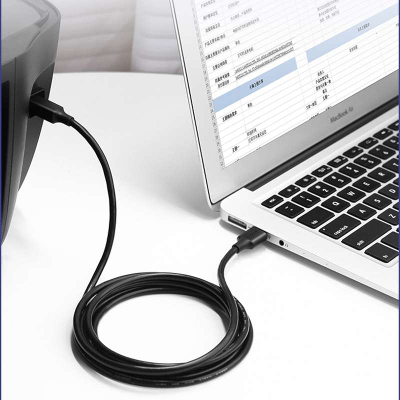 UGREEN US135 USB 2.0 to USB-B Printer Cable, 480Mbps - 3m