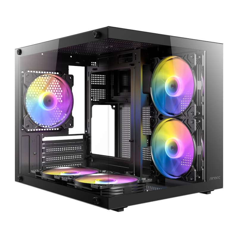 Antec Vcx20M Rgb Elite Micro-Atx Itx Mini-Tower Gaming Chassis - Black