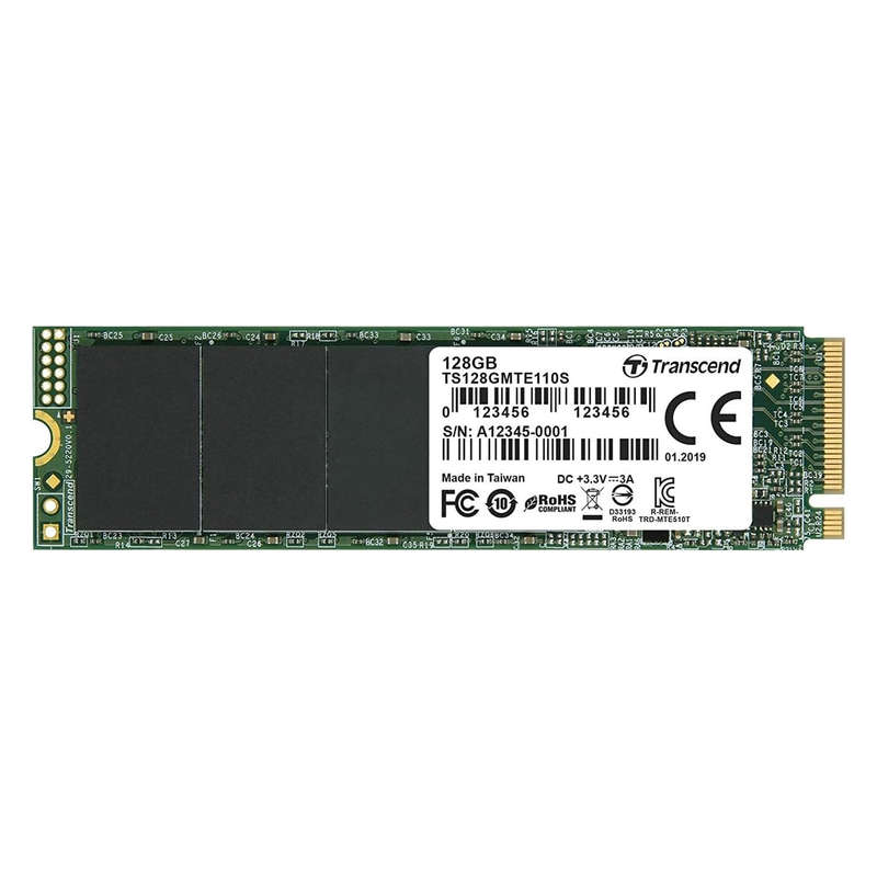 128GB Transcend MTE110S PCI-E M.2 2280 NVMe Solid State Drive