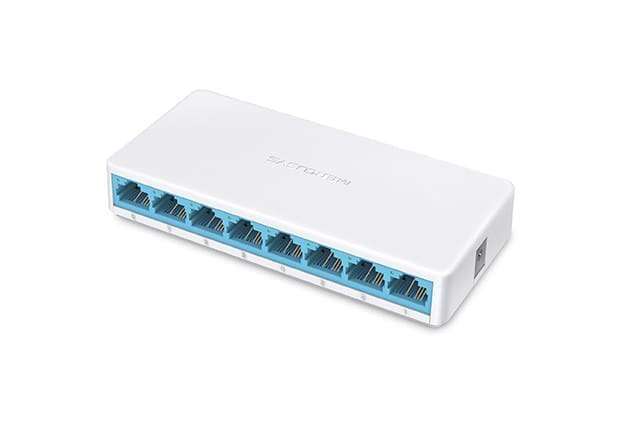 Mercusys 8-Port 10/100Mbps Desktop Switch, 8x 10/100 Mbps Ports, Plastic Case