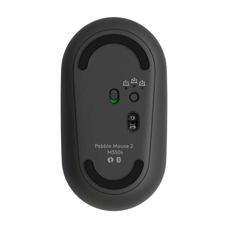 Logitech Pebble Mouse 2 M350S Ambidextrous Wireless Tonal Graphite Optical Mouse