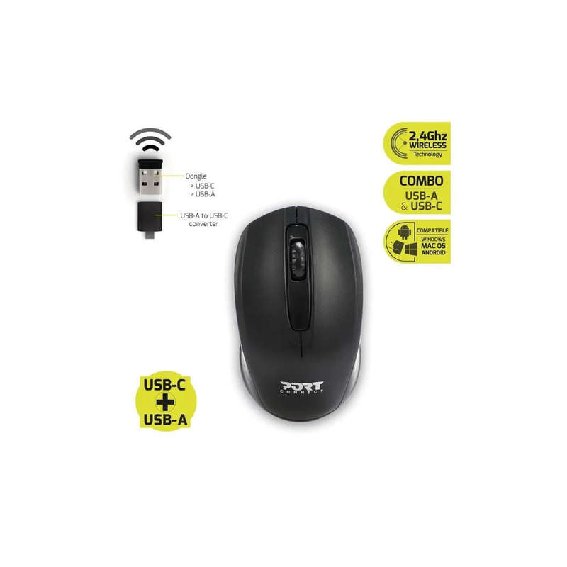 14/15.6" Port Pack Backpack + Wireless Mouse