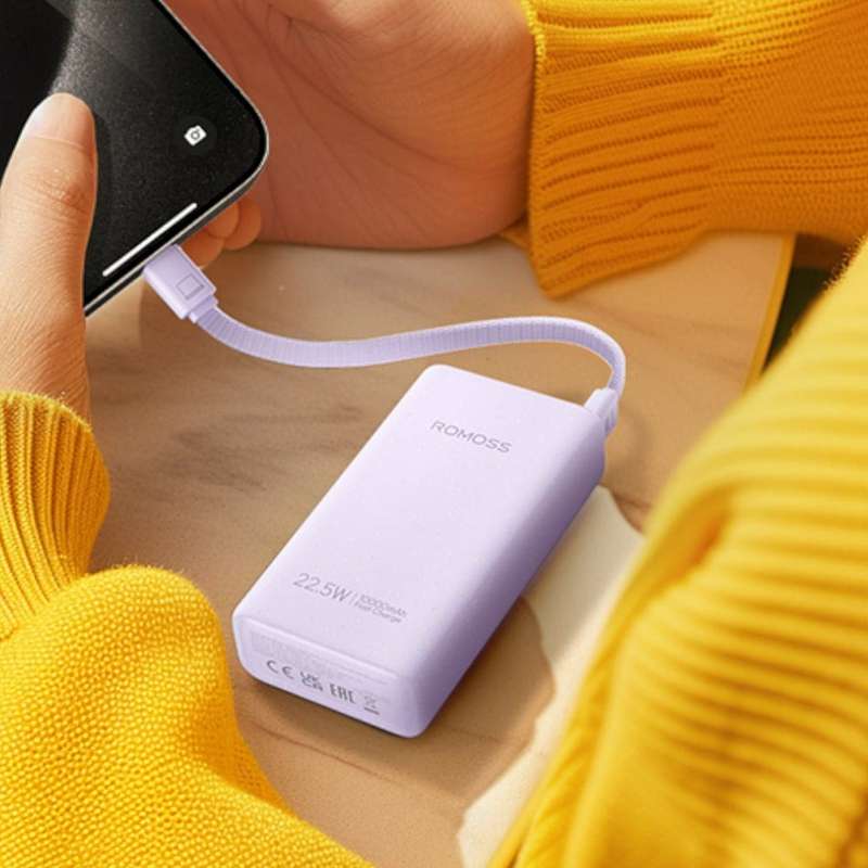 Romoss PHA10 10000mAh 22.5W Fast Charge Power Bank  Purple