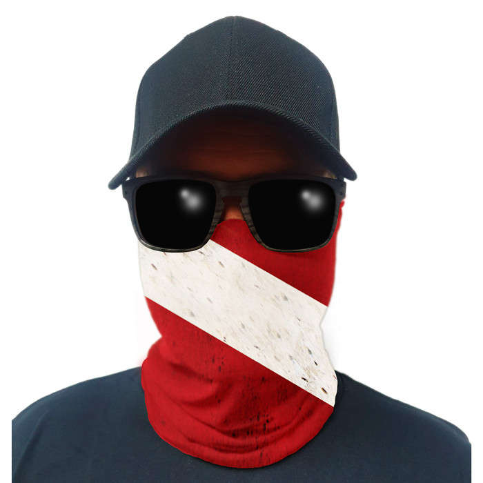 Multi-Use Tubular Bandana/Gator Face Shield - Dive Flag