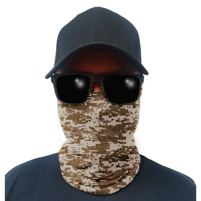 Multi-Use Tubular Bandana/Gator Face Shield - Desert Digital