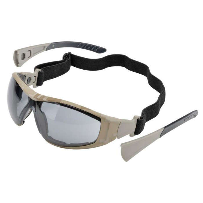 Elvex Go-Specs II Ballistic Glasses, AF/PC Lens, Strap System, Digital Desert Camo Frame - Grey