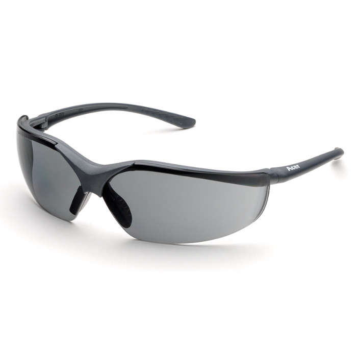Elvex Acer Ballistic Glasses AF/PC Lens, Graphite Frame - Grey