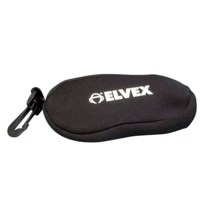 Elvex Foam Padded Nylon Eyewear Case, Zipper Closure, Belt Clip - Black