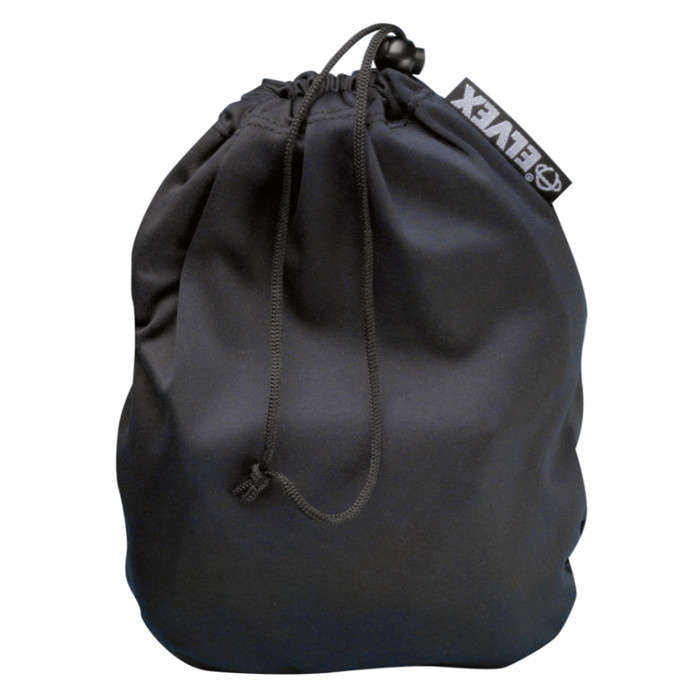 Elvex Oversized Microfiber Eyewear Bag with Drawstring. Suitable for Goggles or Earmuffs - Black