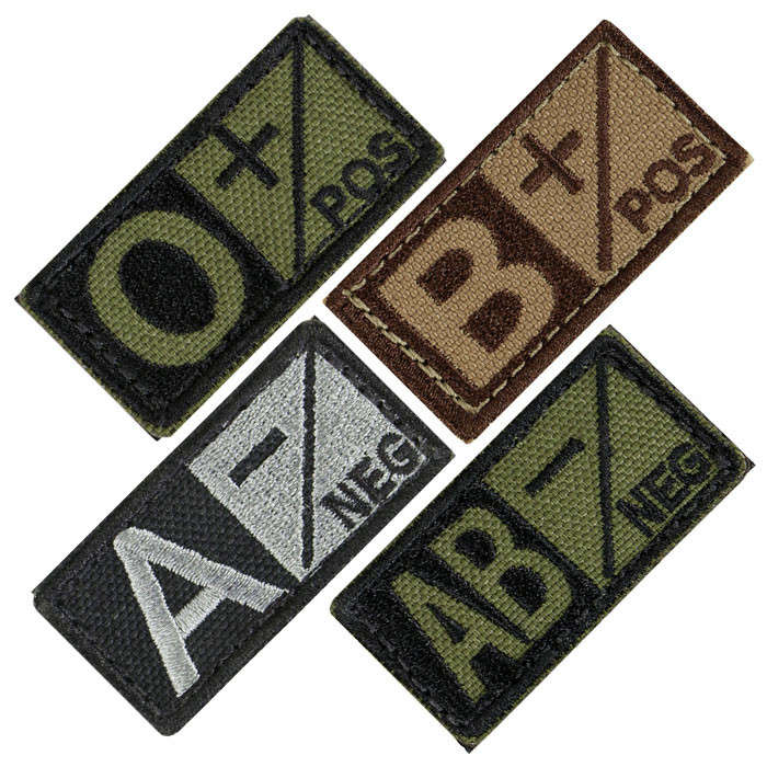 Condor Blood Type Velcro Patch Tan B Neg