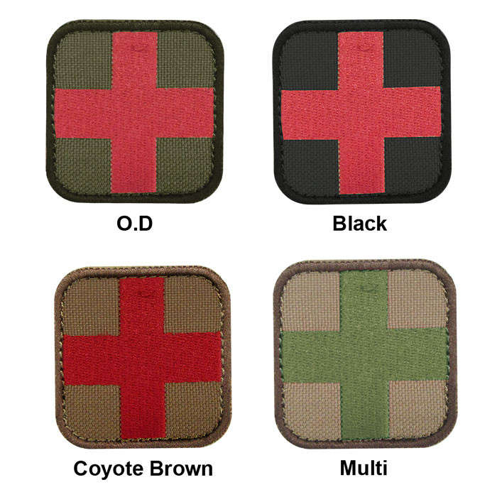 Condor Medic Cross Velcro Patch Black