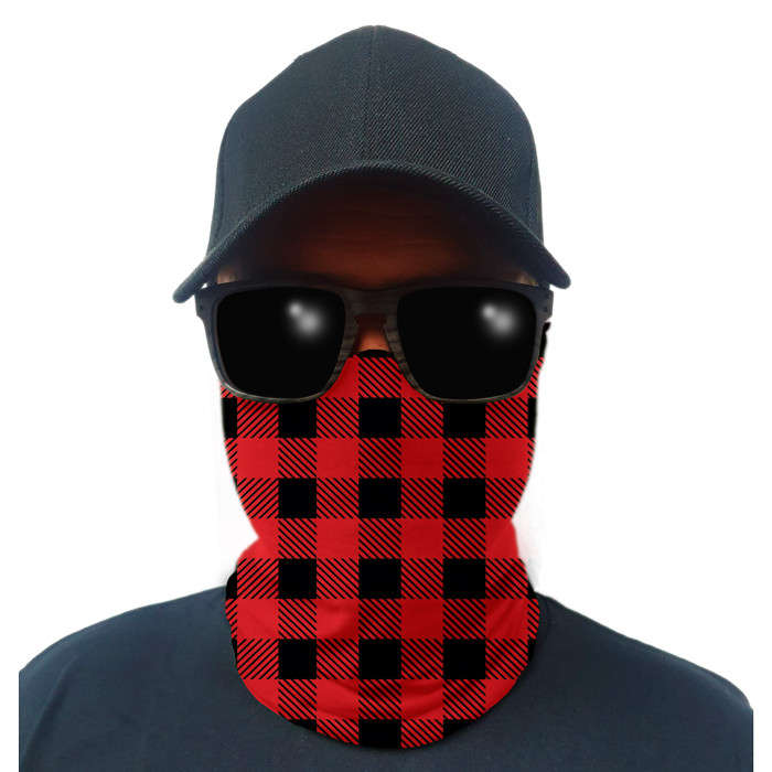 Multi-Use Tubular Bandana/Gator Face Shield - Lumberjack Red Plaid