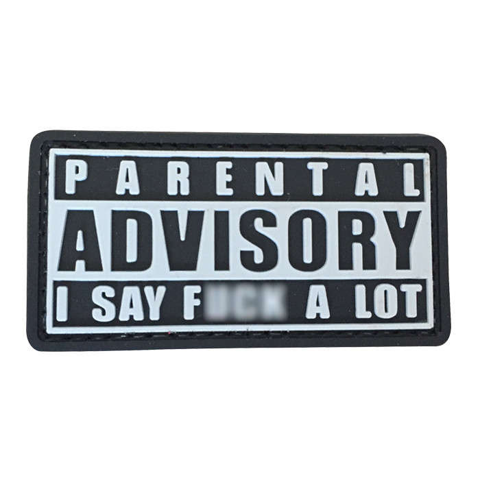 TacSpec "Parental Advisory" PVC Velcro Patch - Black