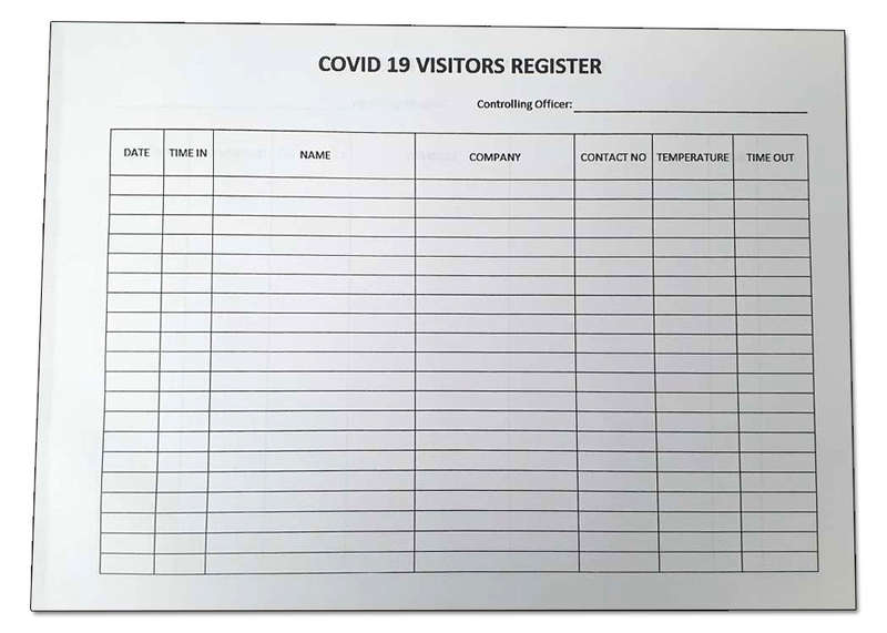 Covid Visitors Register Book - 100 Pages Double Sided