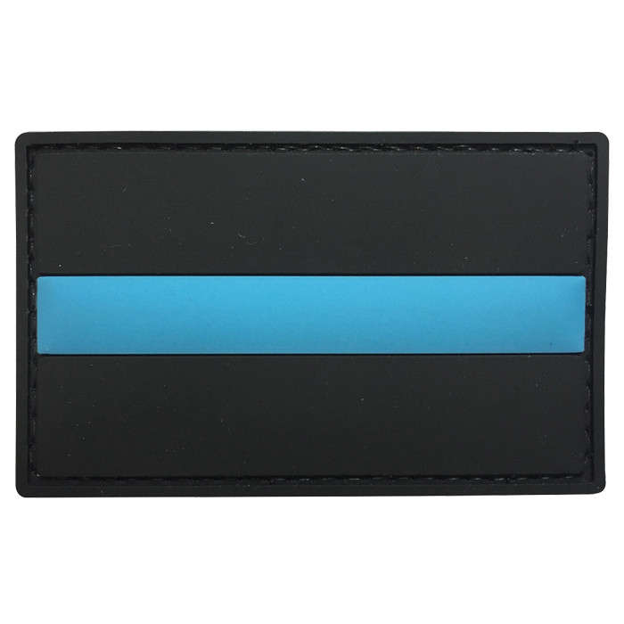 TacSpec "Thin Blue Line - Police" PVC Velcro Patch