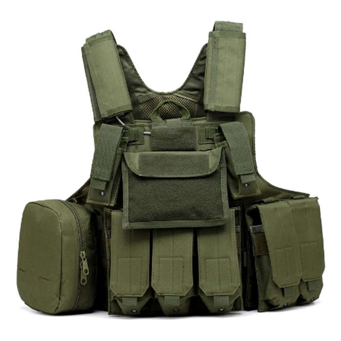 Shield MOLLE Vest Plate Carrier Only + Pouches - Various Black