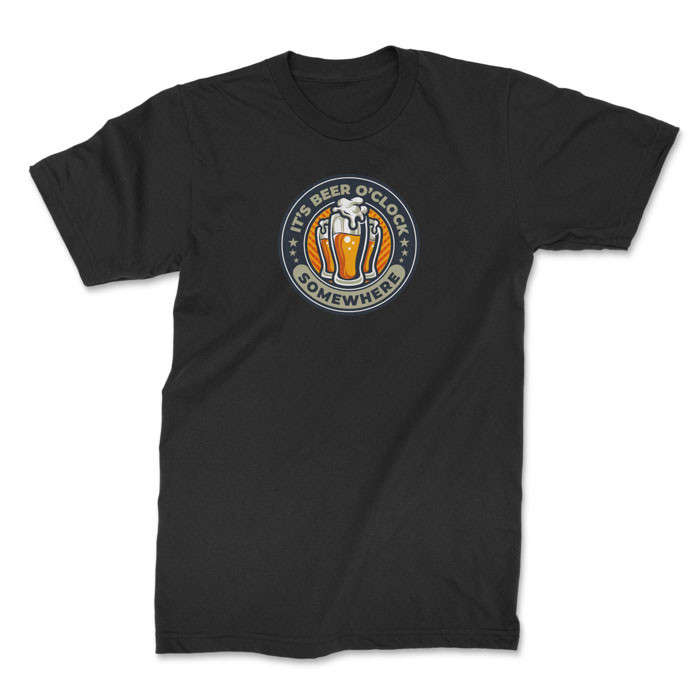 TON "Beer O'Clock" Unisex Premium T-Shirt - Black 4XL