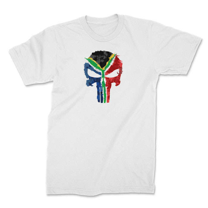 TON "SA Flag Punisher" Unisex Premium T-Shirt - White XL