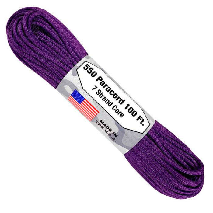 Atwood 550 7 Strand Core Paracord -  Purple 100ft