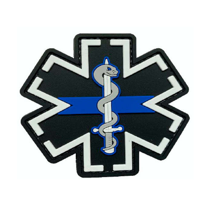 TacSpec "EMT Star of Life Blue Line" PVC Velcro Patch