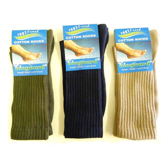 Bioguard Army Calf Length Cotton Socks - OSFM - Various Black
