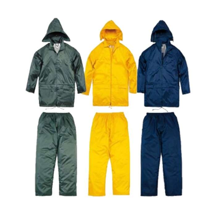 Rubberised Rain Suit - Various Colours Black XL