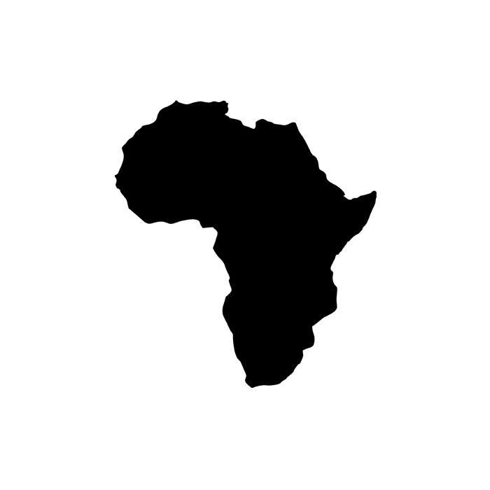 DZI Africa Vinyl Transfer Sticker - 90mm - Black