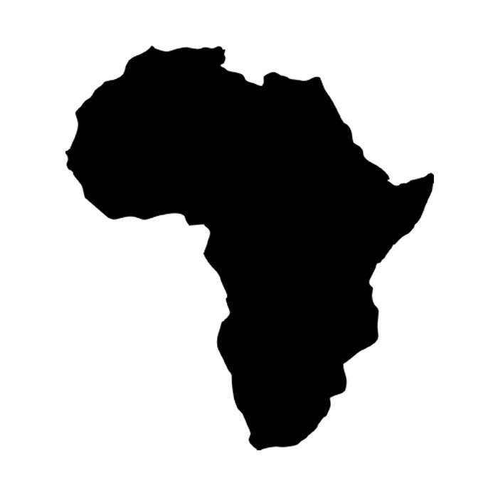 DZI Africa Vinyl Transfer Sticker - 150mm - Black