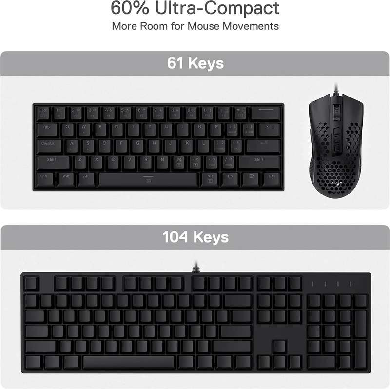 Redragon Dragonborn Wired 61-Key Mechanical Keyboard
