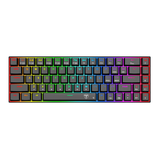T-Dagger Kiva 68Key Blue Switch RGB Low Profile Mechanical Gaming Keyboard  Black