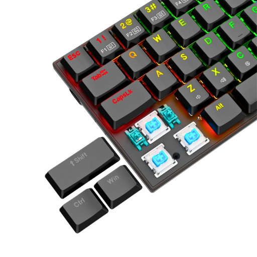 T-Dagger Kiva 68Key Blue Switch RGB Low Profile Mechanical Gaming Keyboard  Black