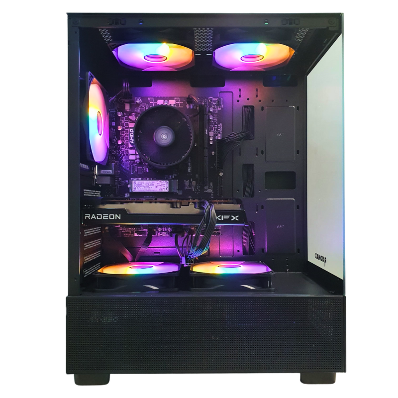 Ryzen 5 7600 Gaming PC with RX 6600 XT 8GB  16GB RAM, 256GB NVMe SSD  1080p & 1440p Gaming ...