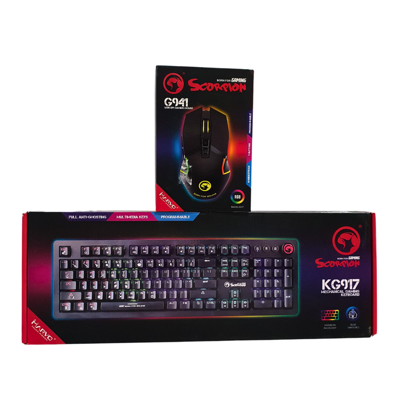 Marvo KG917 keyboard + G941 mouse combo (open boxes)