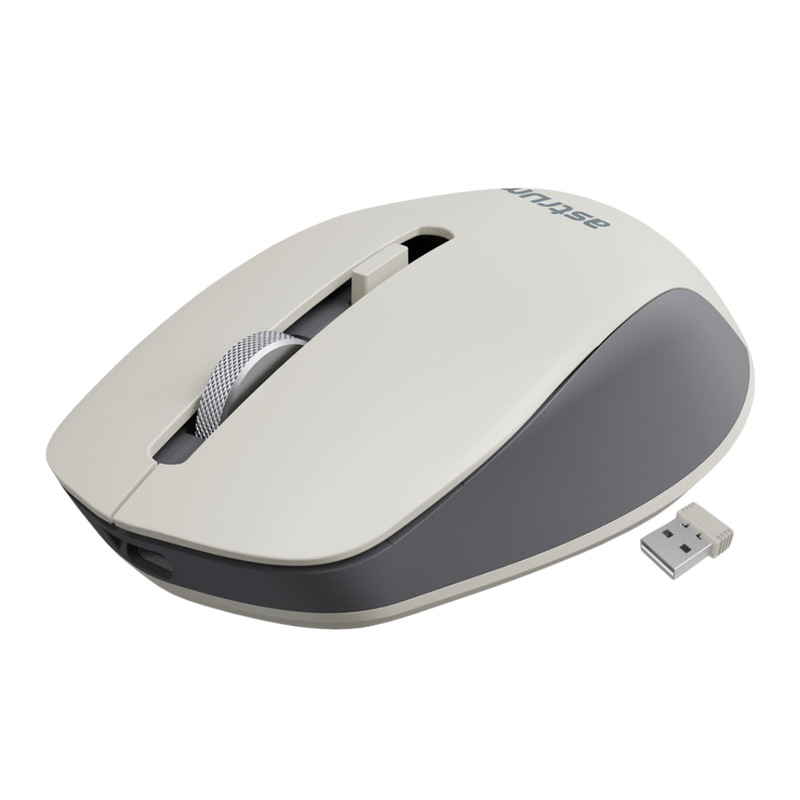 Astrum Rechargeable Wireless Mouse - White/Grey