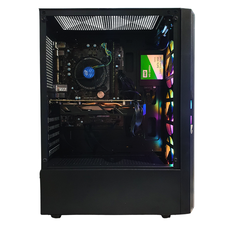 Gaming PC with Intel i5-7400, RX 580 8GB, 16GB RAM & 240GB SSD  Great for 1080p Gaming