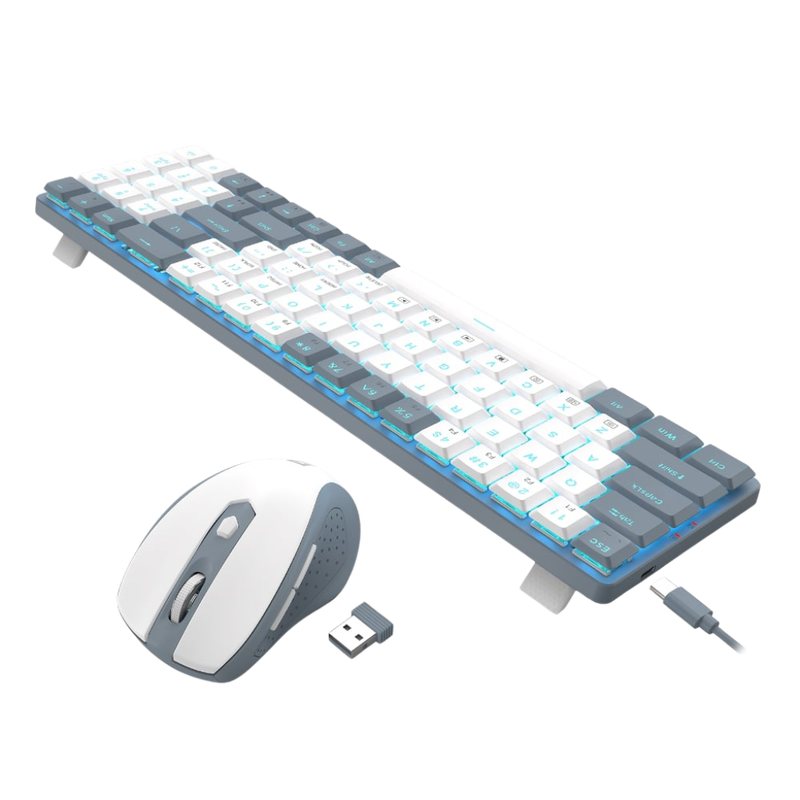 Redragon Wireless Keyboard and Mouse Combo  Grey/White