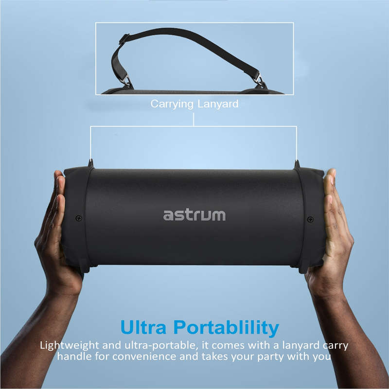 Astrum 3" 10W TWS True Wireless Round Barrel Speaker - ST330