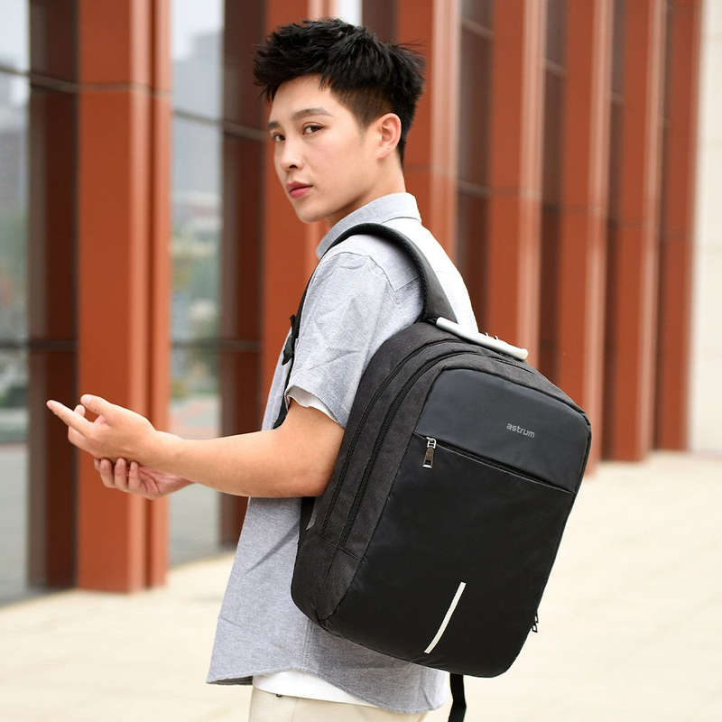 Astrum 15" Oxford Laptop Backpack with Lock and USB Charging Port - LB220